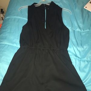 Black romper, shorts not pants